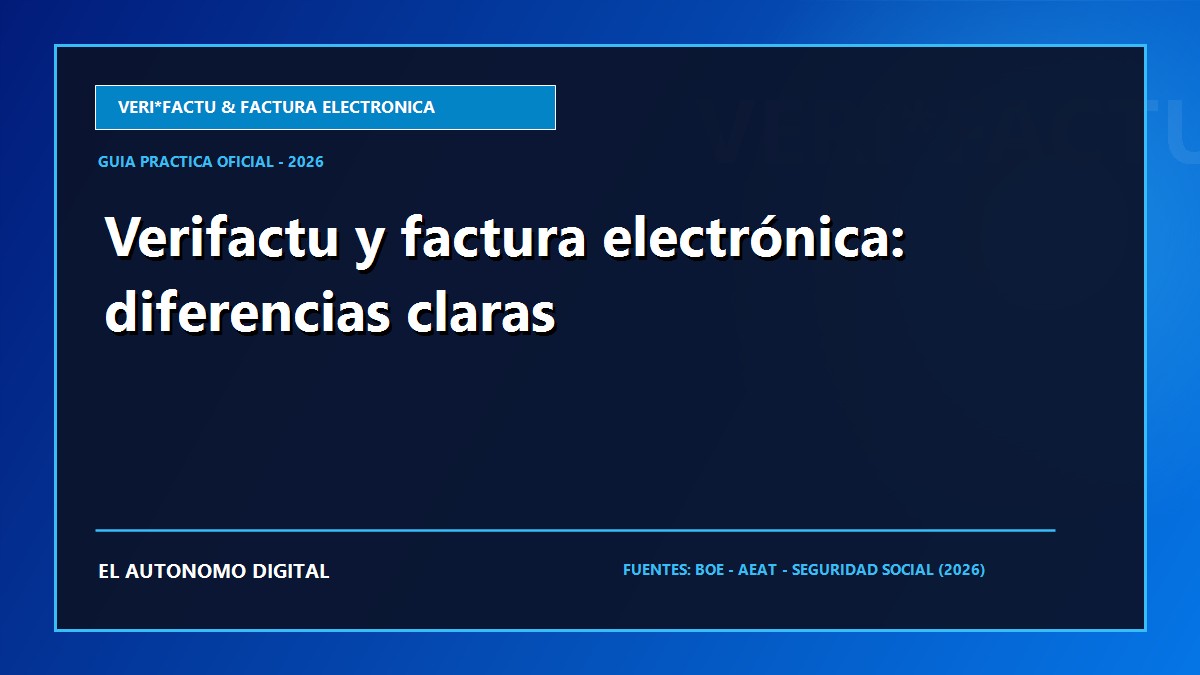 Verifactu y factura electrónica: diferencias claras